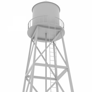 مدل سه بعدی 3D برج منبع آب با کیفیت بالا