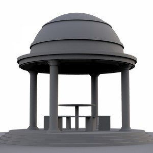 مدل سه بعدی الاچیق روف گاردن با طرح رومی با کیفیت