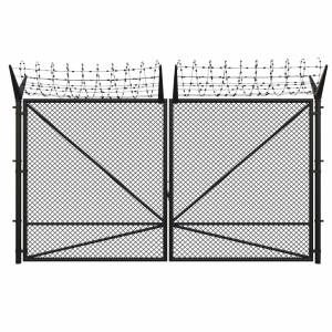 مدل سه بعدی 3D فنس فلزی سیم خاردار با کیفیت بالا