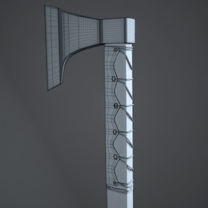 مدل سه بعدی 3D تبر سلاح جنگی با کیفیت بالا