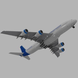 مدل سه بعدی هواپیمای مسافری