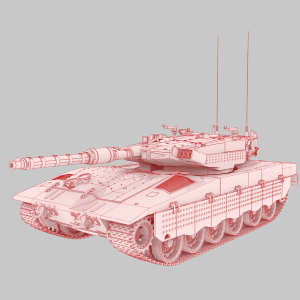 مدل سه بعدی 3D تانک جنگی خودروی زرهی میدان جنگ