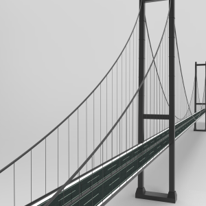 مدل سه بعدی پل فلزی مدرن پل جاده ای