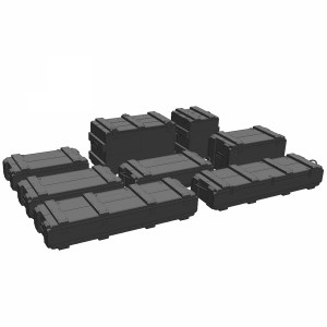 مدل سه بعدی جعبه مهمات چوبی