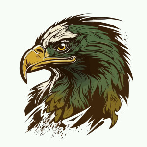 طرح لایه باز سر عقاب با کیفیت بالا