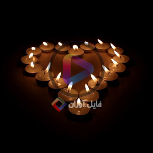 ویدیو فوتیج عاشقانه متن دوست داشتن شمع