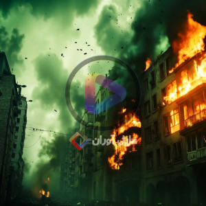 ویدیو فوتیج آتش سوزی ساختمان با کیفیت بالا