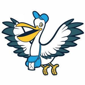 لایه باز پرنده لک لک نامه بر فانتزی در حال پرواز