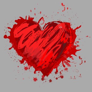 طرح لایه وکتور قلب قرمز زنگ