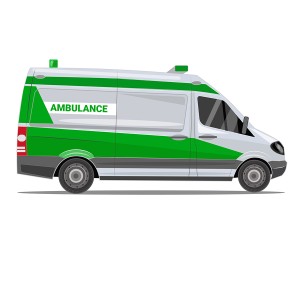 طرح لایه باز ماشین آمبولانس با کیفیت بالا