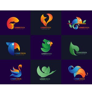 طرح لایه باز مجموعه لگو حیوانات و پرندگان