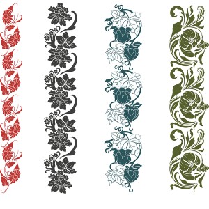 طرح لایه باز مجموعه گل های حاشیه