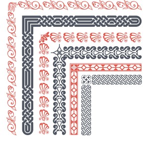 طرح لایه بار مجموعه طرح های اسلیمی حاشیه ای متقارن