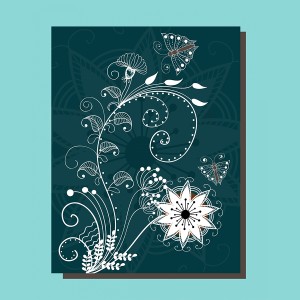 طرح لایه باز گل اسلیمی با کیفیت بالا