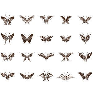 طرح لایه باز مدل های مختلف پروانه با کیفیت بالا