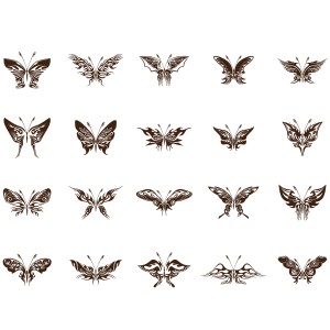 طرح لایه باز مدل های مختلف پروانه با کیفیت بالا