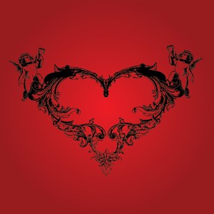 طرح لایه باز قلب عاشقانه ولنتاین