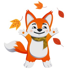 طرح لایه باز کاراکتر کارتونی روباه