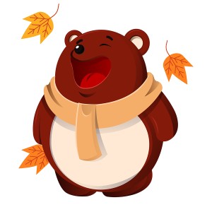 طرح لایه باز کاراکتر کارتونی خرس