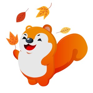 طرح لایه باز کاراکتر کارتونی سنجاب