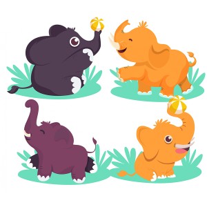 دانلود رایگان طرح لایه باز کاراکتر کارتونی فیل