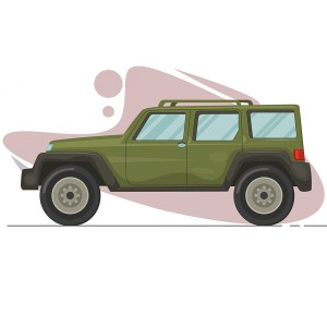 طرح لایه باز ماشین شاسی بلند با کیفیت