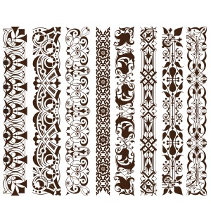 طرح لایه باز مدل های متنوع حاشیه های اسلیمی