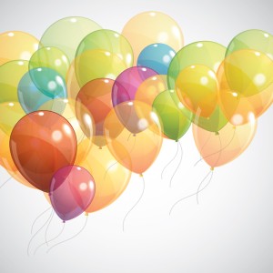 طرح لایه باز بادکنک های رنگی با کیفیت بالا
