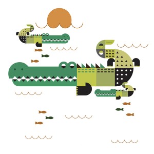 طرح لایه باز تمساح فانتزی با کیفیت بالا