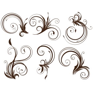 طرح لایه باز گل و بوته اسلیمی