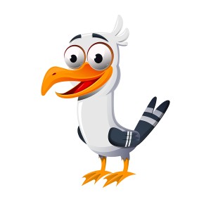 طرح لایه باز کاراکتر مرغ دریایی