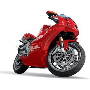 طرح رایگان موتور سیکلت مدرن قرمز