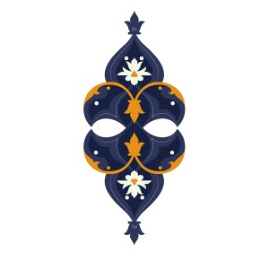 طرح لایه باز گل اسلیمی با کیفیت بالا