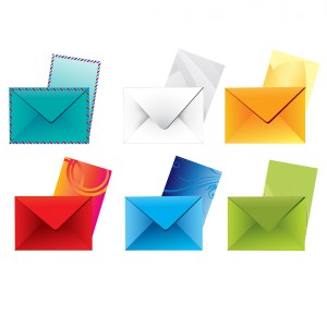 طرح لایه باز پاکت نامه در شکل های متنوع