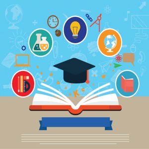 طرح لایه باز اینفوگرافیک آموزشی و با آیکن آموزشی