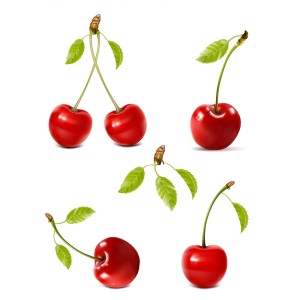 طرح لایه باز میوه گیلاس به صورت سه بعدی