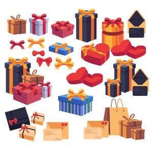 طرح لایه باز مدل های مختلف جعبه های کادویی