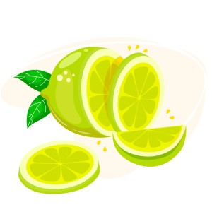 طرح لایه باز میوه لیمو برش خورده