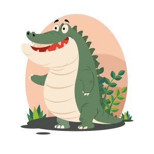 طرح لایه باز کاراکتر تمساح