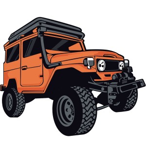 طرح لایه باز ماشین جیپ آفرود