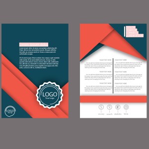 طرح لایه باز بروشور تبلیغاتب قرمز رنگ