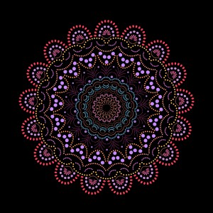 طرح لایه باز ماندالای اسلیمی فیروزه ای