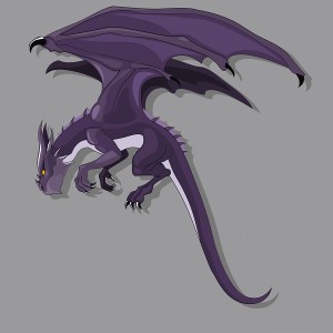 طرح لایه باز اژدهای در حال پرواز