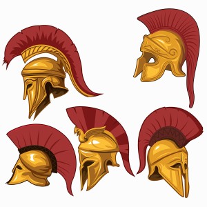 طرح لایه باز انواع کلاه جنگی رومی قدیمی