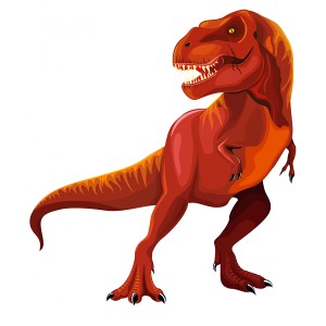 طرح لایه باز دایناسور ما قبل تاریخ تی رکس