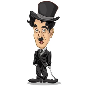 طرح لایه باز کاراکتر چارلی چاپلین