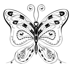 طرح لایه باز پروانه با کیفیت بالا و وکتور