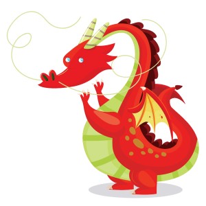 طرح لایه باز کاراکتر اژدهای فانتزی با کیفیت بالا