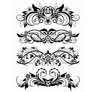 طرح لایه باز گل و بونه اسلیمی