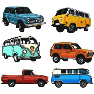 طرح لایه باز ماشین های قدیمی